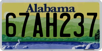 AL license plate 67AH237