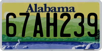 AL license plate 67AH239