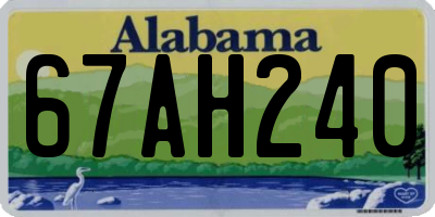 AL license plate 67AH240