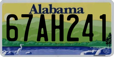AL license plate 67AH241