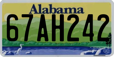 AL license plate 67AH242