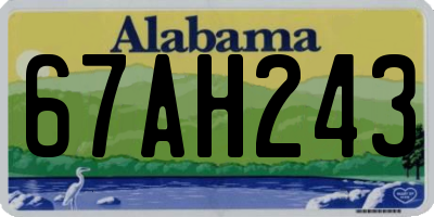 AL license plate 67AH243