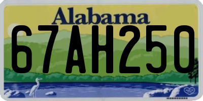 AL license plate 67AH250