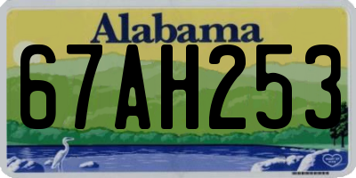 AL license plate 67AH253