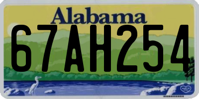 AL license plate 67AH254