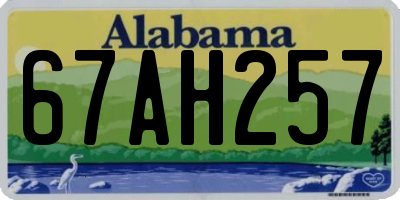 AL license plate 67AH257