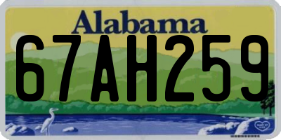 AL license plate 67AH259