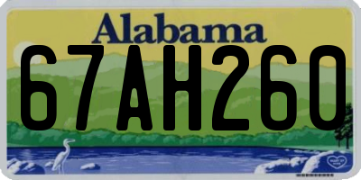 AL license plate 67AH260