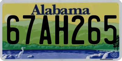 AL license plate 67AH265