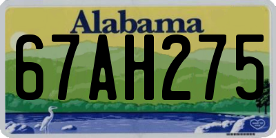 AL license plate 67AH275