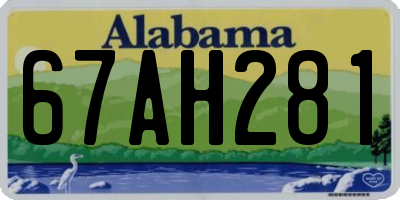 AL license plate 67AH281