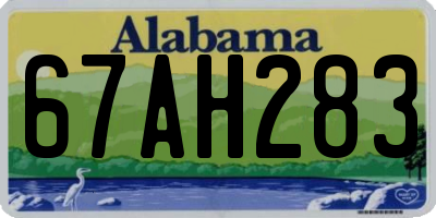 AL license plate 67AH283