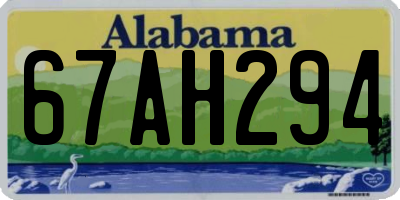 AL license plate 67AH294