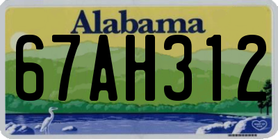 AL license plate 67AH312