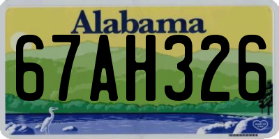 AL license plate 67AH326