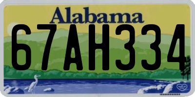 AL license plate 67AH334