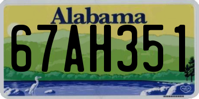 AL license plate 67AH351