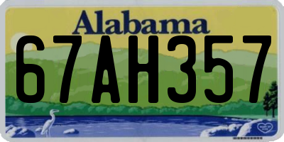 AL license plate 67AH357