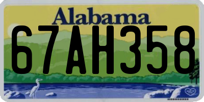 AL license plate 67AH358