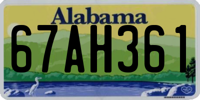 AL license plate 67AH361