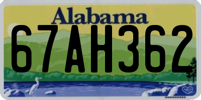 AL license plate 67AH362