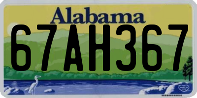 AL license plate 67AH367