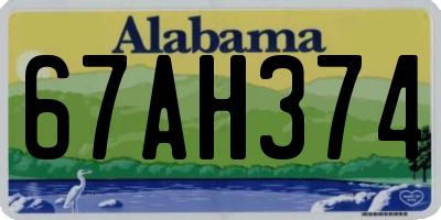 AL license plate 67AH374
