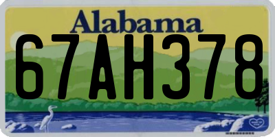 AL license plate 67AH378