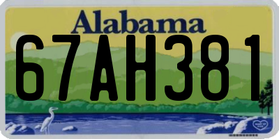 AL license plate 67AH381