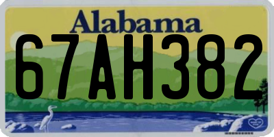 AL license plate 67AH382