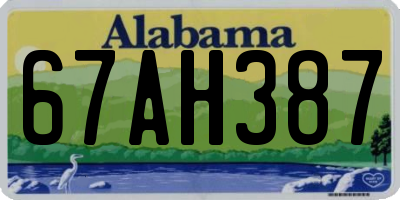 AL license plate 67AH387