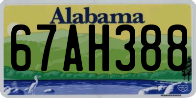 AL license plate 67AH388