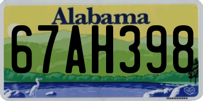 AL license plate 67AH398