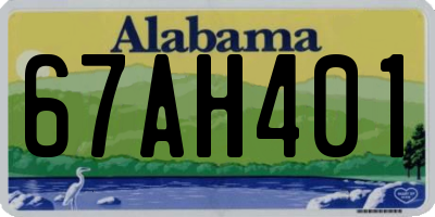 AL license plate 67AH401