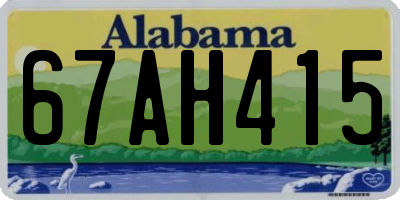 AL license plate 67AH415