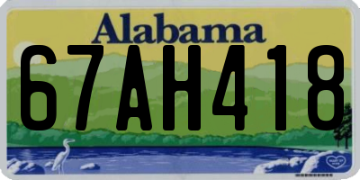 AL license plate 67AH418