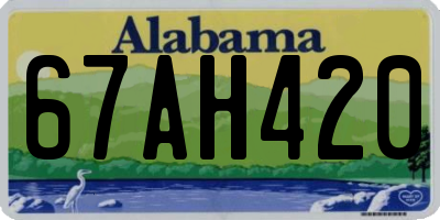 AL license plate 67AH420