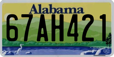 AL license plate 67AH421