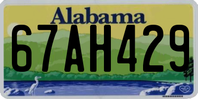 AL license plate 67AH429