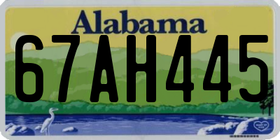 AL license plate 67AH445