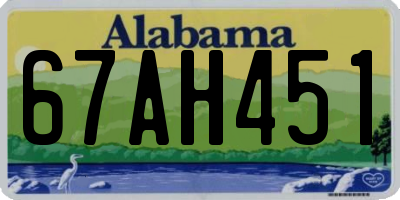 AL license plate 67AH451