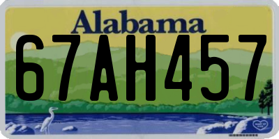 AL license plate 67AH457