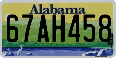 AL license plate 67AH458