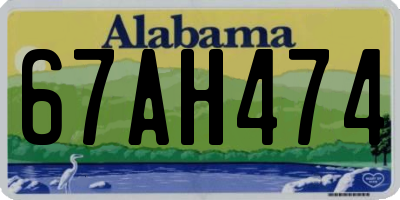 AL license plate 67AH474