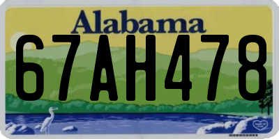 AL license plate 67AH478