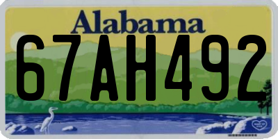 AL license plate 67AH492