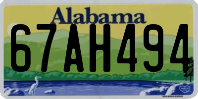AL license plate 67AH494