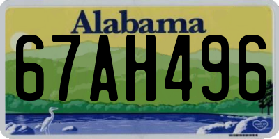 AL license plate 67AH496