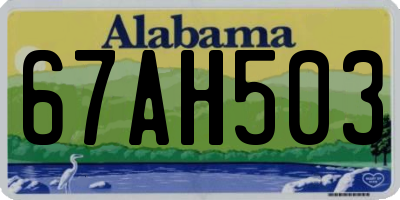 AL license plate 67AH503