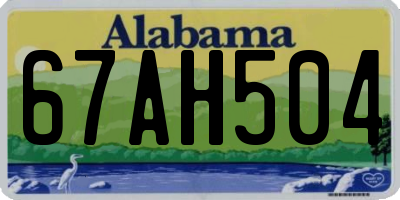 AL license plate 67AH504